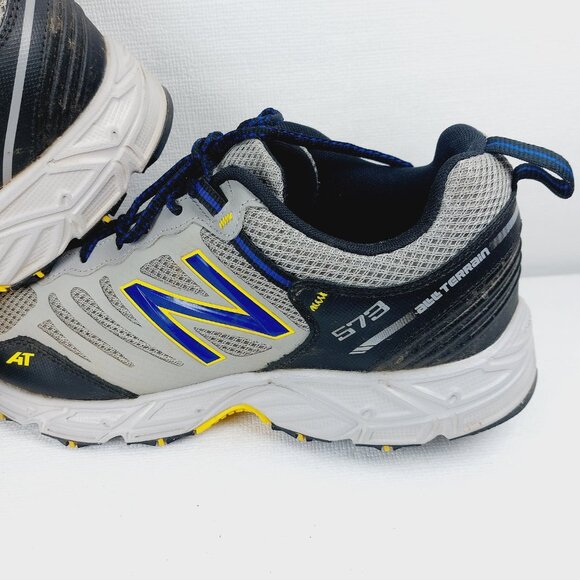 New Balance Men\'s Gray Black 573v3 Mesh All Terrain Athletic Running Shoes 12 main image 11